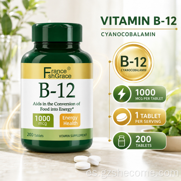 Shecome Vitamina B12 Comprimidos Metabolismo Energético